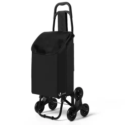 Chariot de courses pliable monte escalier noir VOUNOT