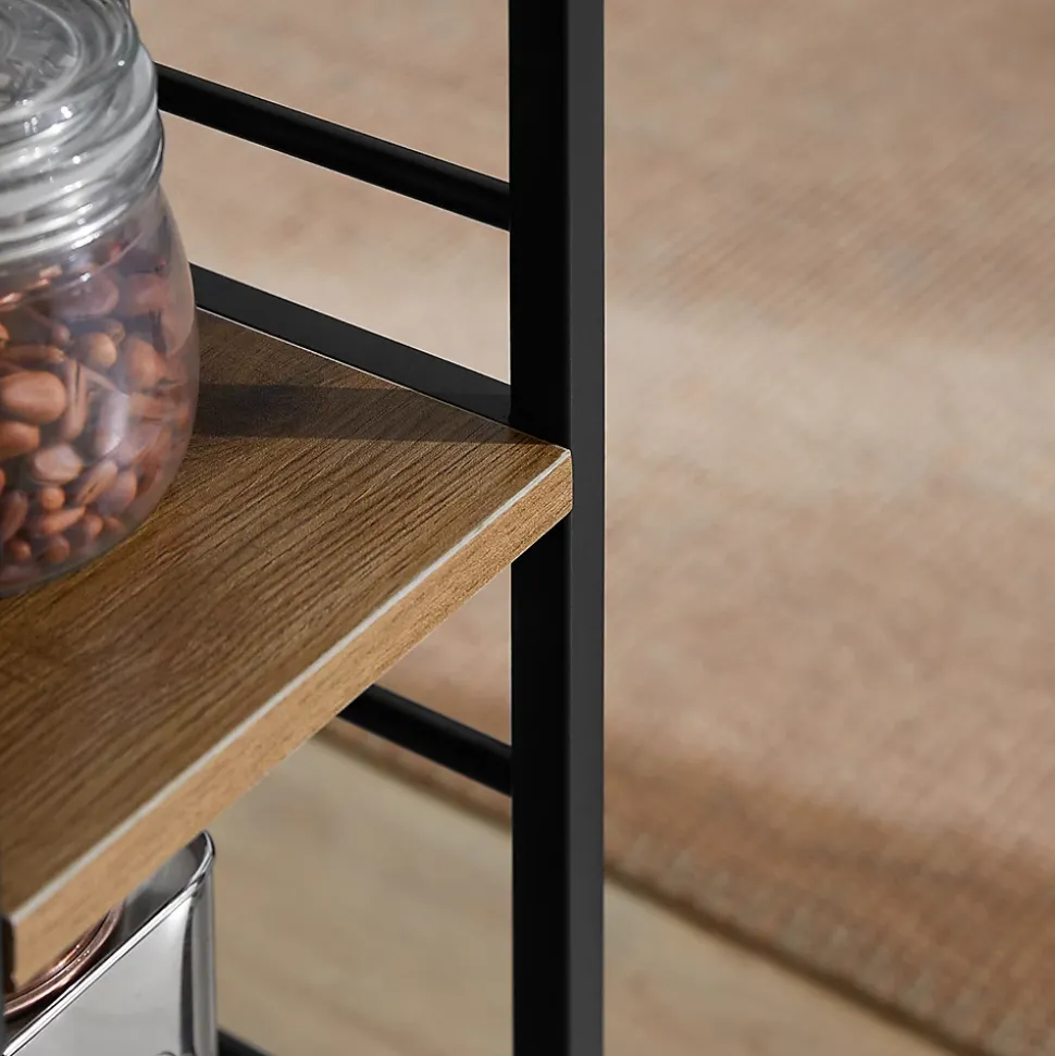 Chariot de cuisine avec 2 tiroirs et 3 étagères,Chariot de service,FKW111-PF,SoBuy