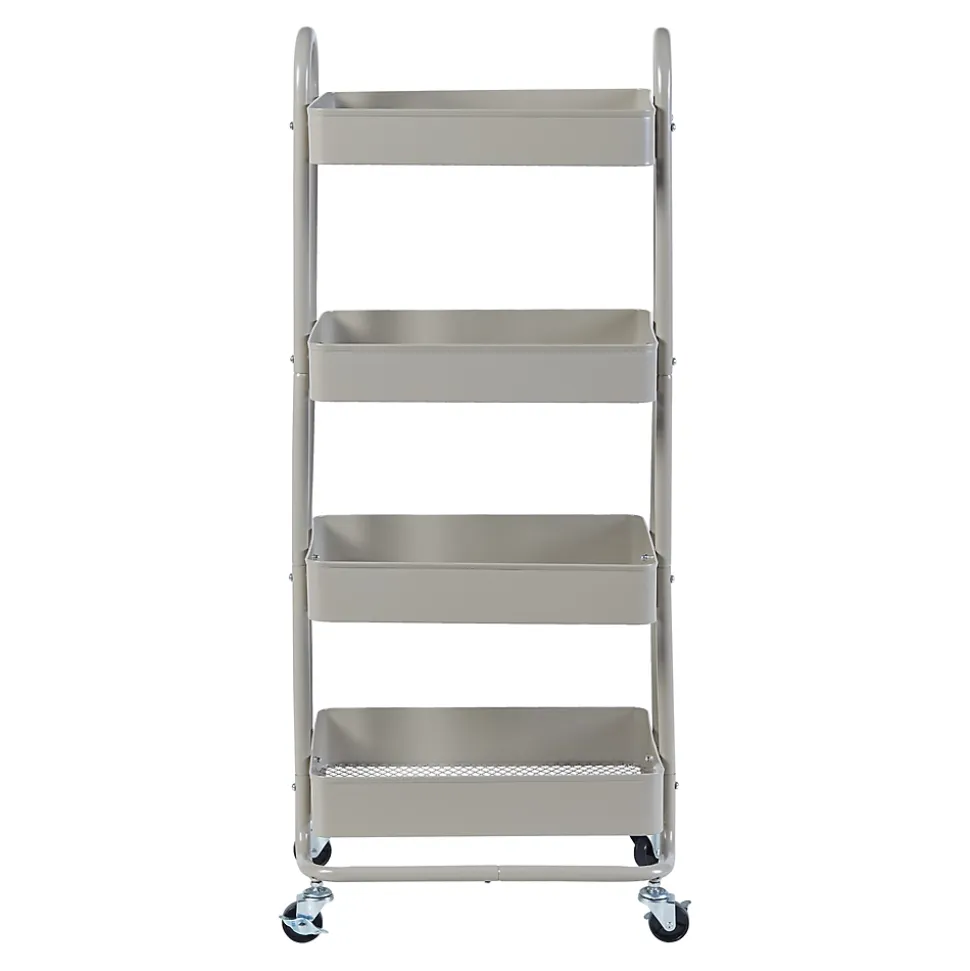 Chariot de service Pyhäntä à 4 paniers acier 104 x 46 x 35 cm camel en.casa