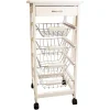 Chariot, desserte de cuisine St Helens Home and Garden, avec 4 roulettes et 4 paniers métallique