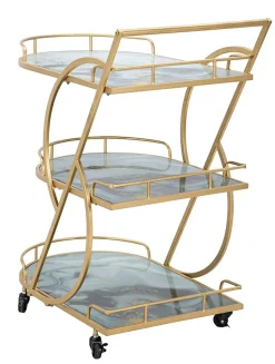 CHARIOT MÉLANGE VERRE MARBRE CM71X45.5X84.5