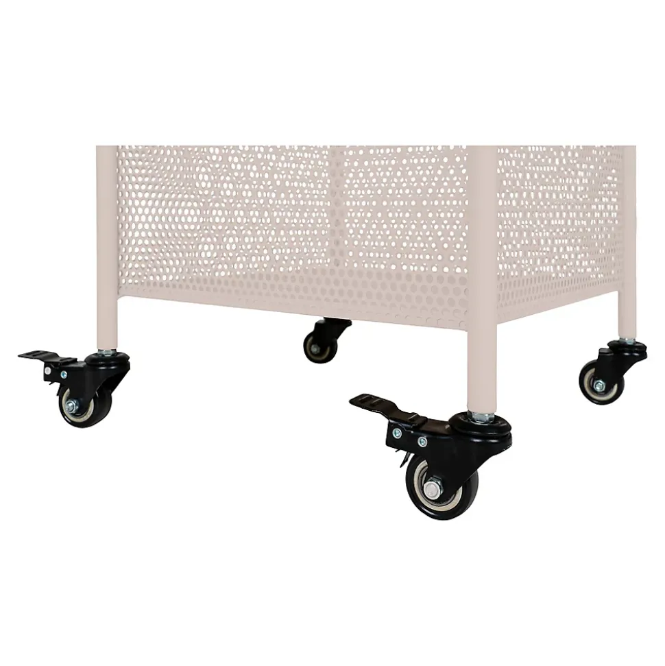 Chariot Métallique Torres avec 3 Étagères en Acier - Dimensions 35x35x106 cm