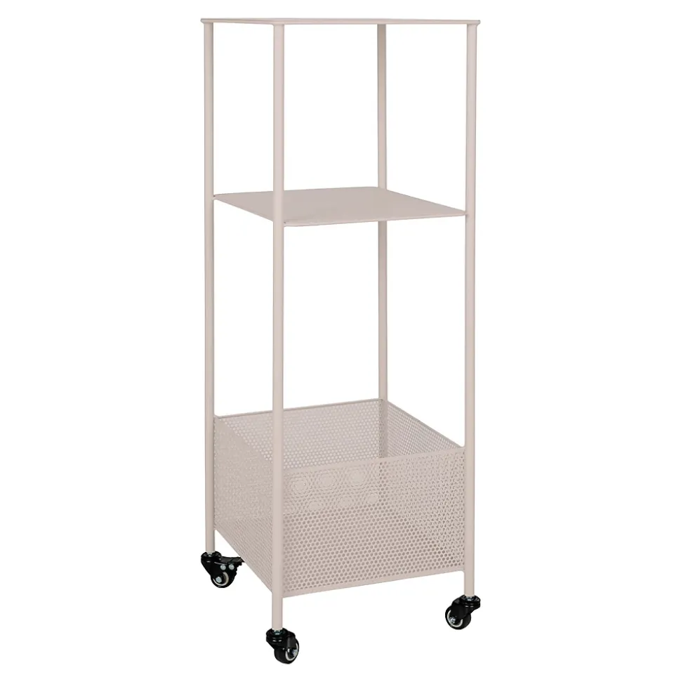 Chariot Métallique Torres avec 3 Étagères en Acier - Dimensions 35x35x106 cm