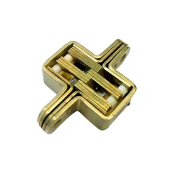 Charnière invisible à entailler 65x30mm finition laiton - OUTILLAGE PROGRESS - CP0101