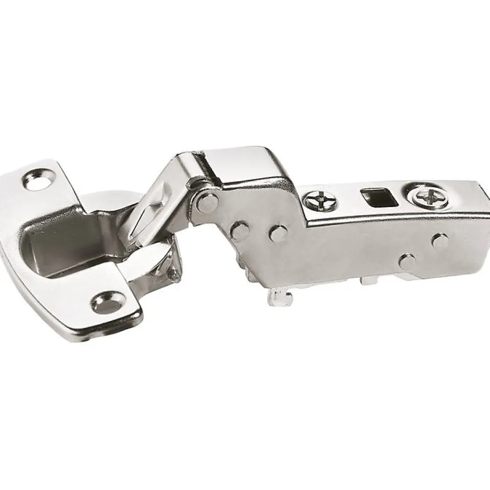 Charnière invisible à visser Sensys - Hettich - Angle d'ouverture 110 degré - Entraxe 52 mm - Coudure 16 mm