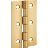 Charnière rectangulaire à nœud roulé simple feuille - Thirard - Laiton