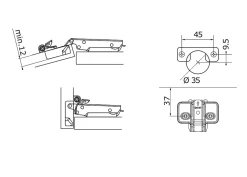 Charnière SoftClose de 110° Kombu GoodHome métal