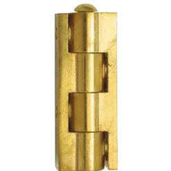 Charnière universelle en applique pour meuble hauteur 50mm diamètre nœud 10mm laiton poli - CUB050S10