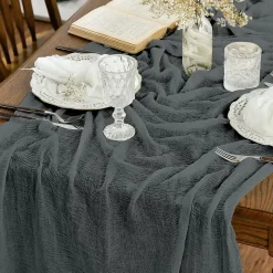 Chemin de table Artoid Mode 300 cm gris