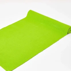 Chemin de table en coton uni, citron vert - HOMESCAPES