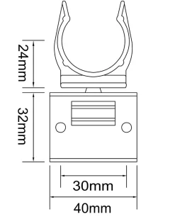 Clip pour plinthe GoodHome L.4 cm plastique noir vendu par 4 pièces