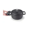 Cocotte 28 cm en fonte d'aluminium avec couvercle