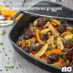 Cocotte 28 x 28 cm en fonte aluminium antiadhésive 3,6 L Elo Alucast