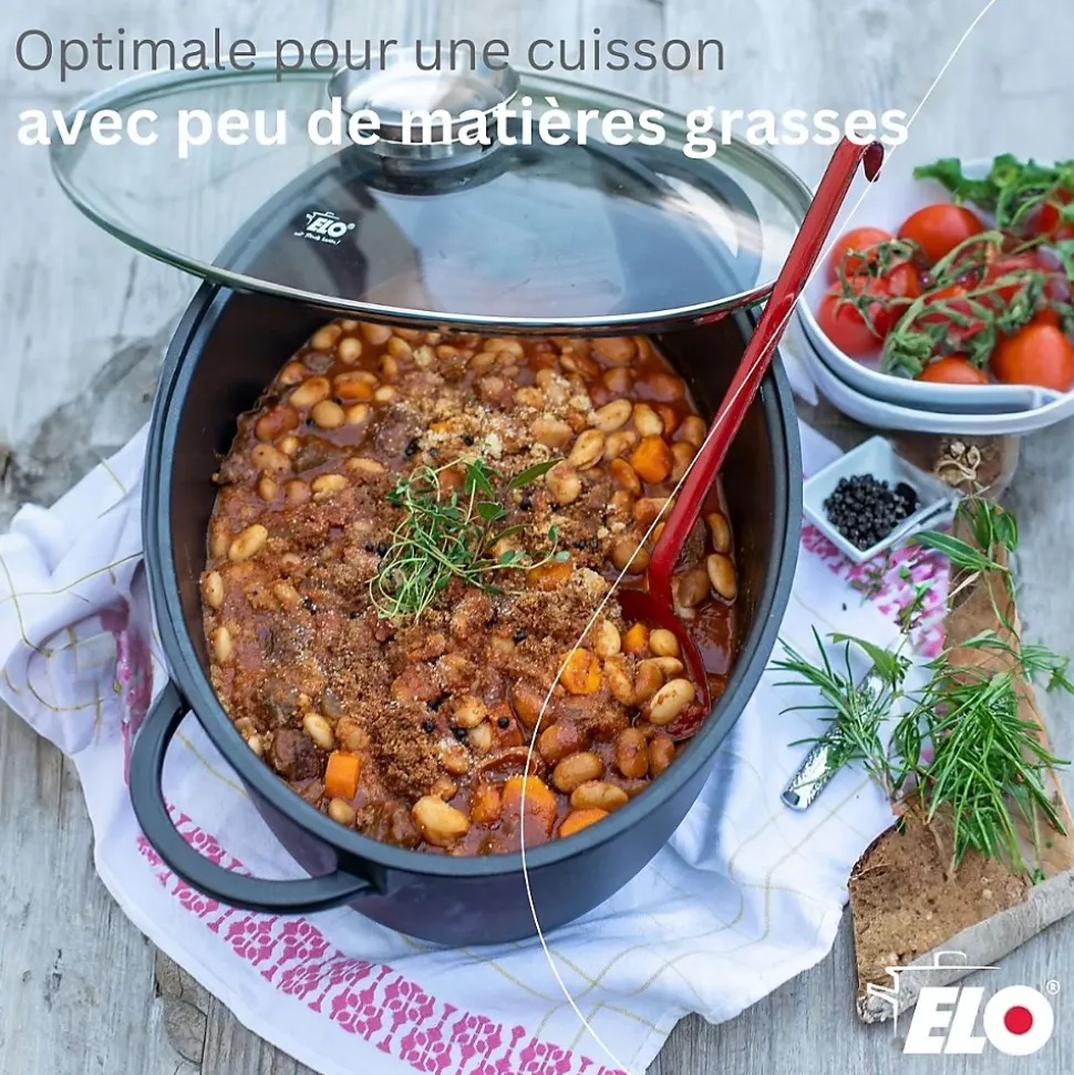 Cocotte 38 x 25 cm en fonte aluminium antiadhésive 7 L Elo Alucast