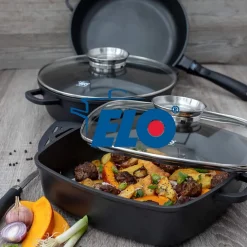 Cocotte 38 x 25 cm en fonte aluminium antiadhésive 7 L Elo Alucast