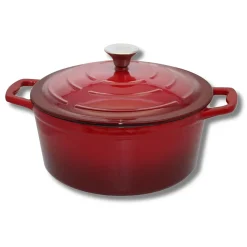 Cocotte en fonte émaillée 26 cm rouge cerise 4.5 L Elo
