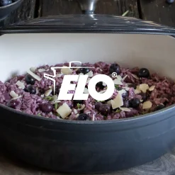 Cocotte en fonte émaillée basse gris classique 28 cm 2,8 L Elo