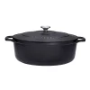 Cocotte ovale 33 cm chasseur noir interieur noir