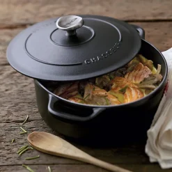 Cocotte ronde 26 cm chasseur noir interieur noir