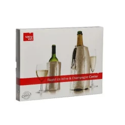 Coffret 2 rafraîchisseurs de boutielle Vacu Vin 3887560 rapid ice wine & champagne