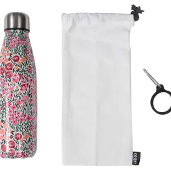 Coffret bouteille isotherme 50 cl avec mousqueton Fleurie