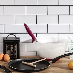 Coffret crêpière - CMP - 28cm - Induction - Avec râteau bois + spatule nylon - Noir