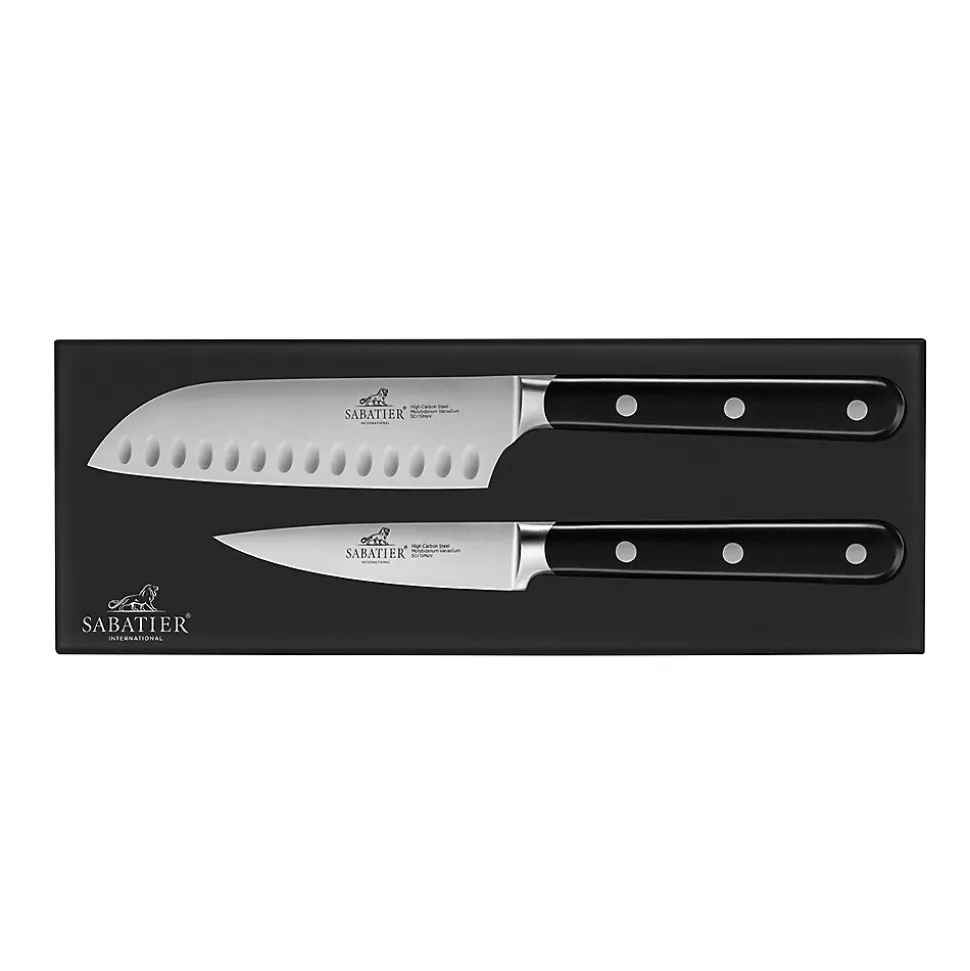 Coffret préparer office 9cm + mini santoku 12cm Lion Sabatier 764180 egide