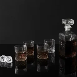 Coffret whisky avec bouteille et 4 verres