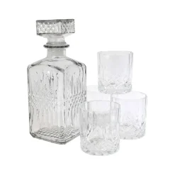 Coffret whisky avec bouteille et 4 verres