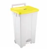 Collecteur à pédale 100 L - couvercle jaune