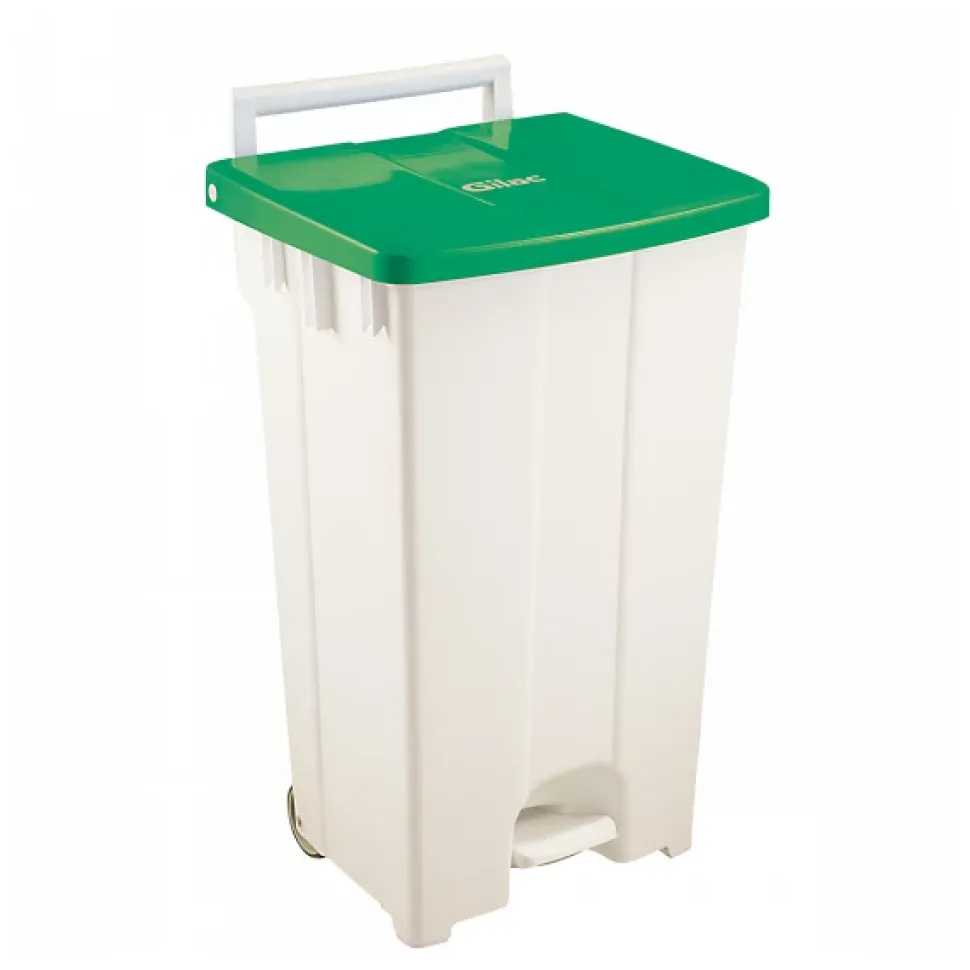 Collecteur à pédale 100 L - couvercle vert