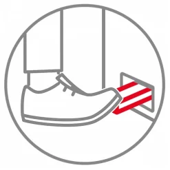 Collecteur à pédale 100 L - couvercle rouge