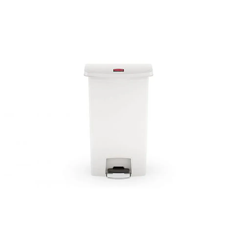 Collecteur déchets à pédale Slim Jim 68 litres - Blanc