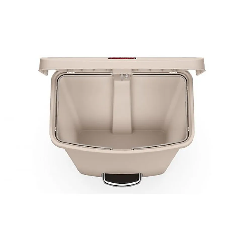 Collecteur déchets à pédale Slim Jim 68 litres - Blanc