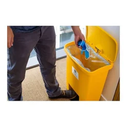 Collecteur déchets à pédale Slim Jim 30 litres - Blanc