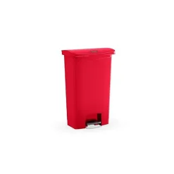 Collecteur déchets à pédale Slim Jim 68 litres - Rouge