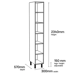 Colonne de cuisine avec tablettes GoodHome blanc L. 30 x H. 234 cm