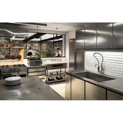 Colonne de prélavage compact mélangeur monotrou - Presto Chef - PRESTO - Avec douchette et bec de remplissage - Débit 26 l/min