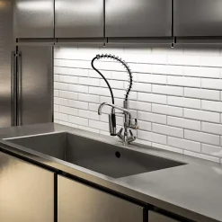 Colonne de prélavage compact mélangeur monotrou - Presto Chef - PRESTO - Avec douchette et bec de remplissage - Débit 26 l/min