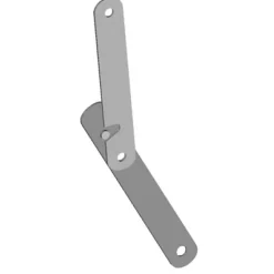 Compas arrêt sans équerre MONIN 7554 - acier nickelé - gauche - 300 x 20 mm - 531920