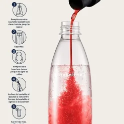 Concentrés SODASTREAM - Lot de 6 concentrés Fraise sans sucres - Jusqu'a 54L de boissons - 440 ml