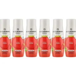 Concentrés SODASTREAM - Lot de 6 concentrés Fraise sans sucres - Jusqu'a 54L de boissons - 440 ml