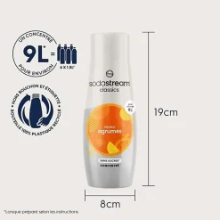 Concentrés SODASTREAM - Lot de 6 concentrés Agrumes sans sucres - Jusqu'a 54L de boissons - 440 ml
