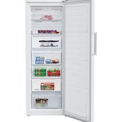 Congelateur Armoire - BEKO série b100 - RFNE290L41WN - Classe E - 256 L - 5 tiroirs - 59,5 x 70 x 171,4 cm - Blanc
