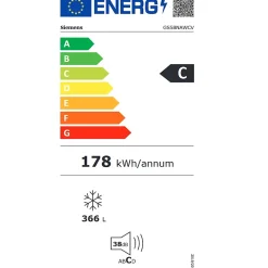 Congélateur armoire 70 cm no frost Siemens GS58NAWCV