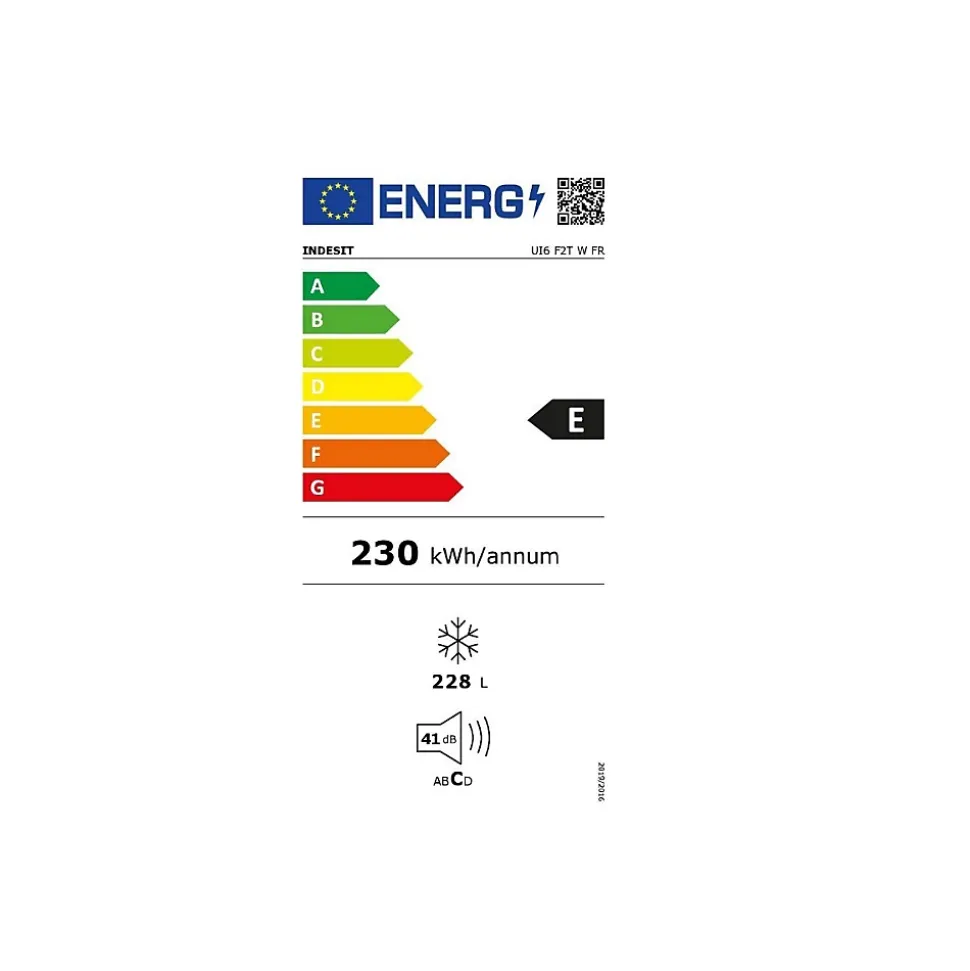 Congélateur armoire 60cm 230l nofrost Indesit UI6F2TWFR