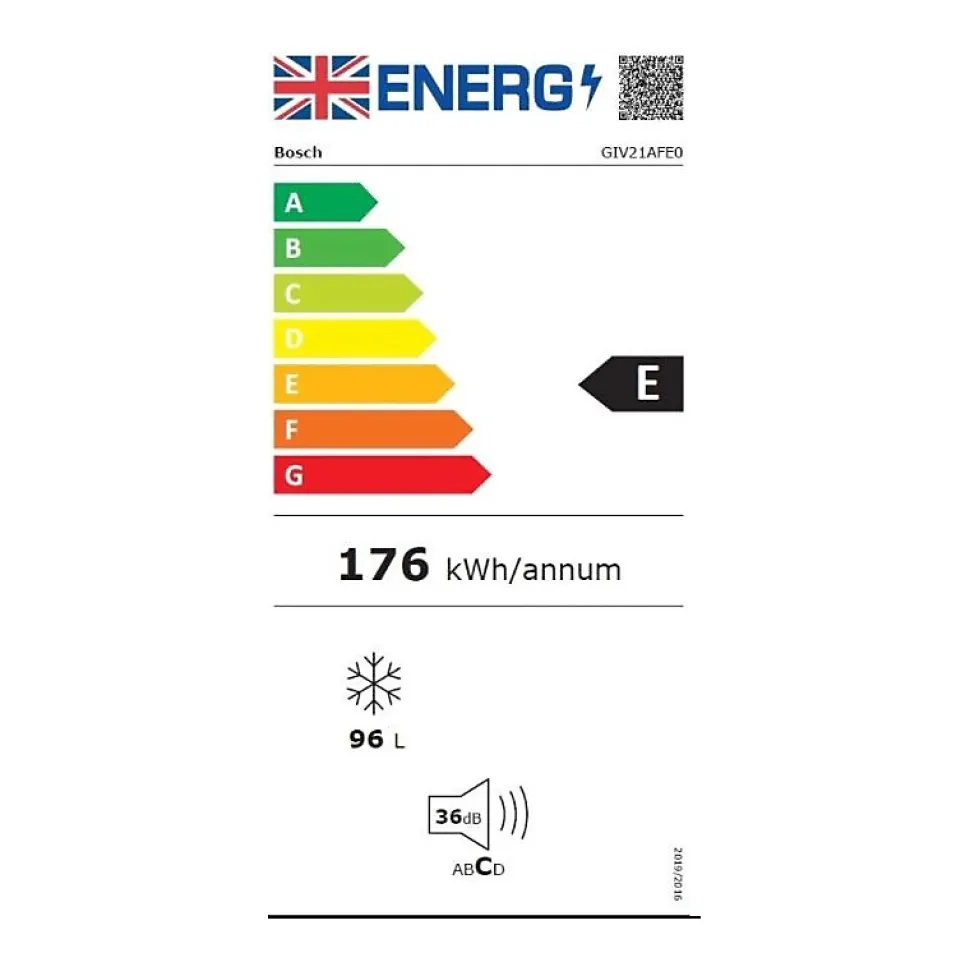 Congélateur intégrable à pantographe 97l Bosch GIV21AFE0 série 6