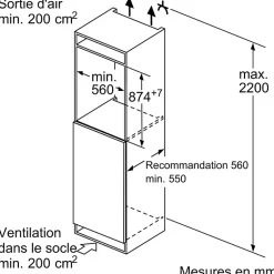 Congélateur intégrable à pantographe 96 l Siemens GI21VADE0 iq500