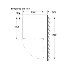 Congélateur top 56cm 83l statique Bosch GTV15NWEB
