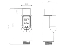 Connecteur de débit chrome, Edouard Rousseau Ekogest